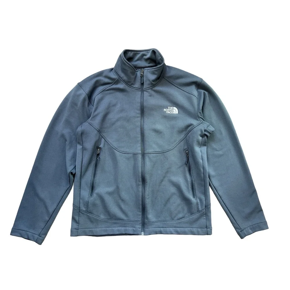 The North Face Men's Full Zip Fleece Jacket Grey‎ Size Large